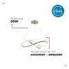Pendente 35W 3 Tons Dourado Avant Luz Ajustável Moderno