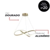 Pendente 35W 3 Tons Dourado Avant Luz Ajustável Moderno