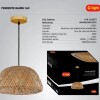Pendente Bambu Artesanal 360 1x E27 110/220V G-Light