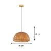 Pendente Bambu Artesanal 360 1x E27 110/220V G-Light