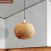 Pendente Bioma 560 1x E27 Bambu Artesanal Marrom G-light