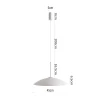 Pendente De Led Kale Ger 45cm 10W 3000K Cor Branco Nordecor