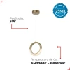 Pendente De Led Mônica 5W 3000K - 6500K Cor Dourado Avant