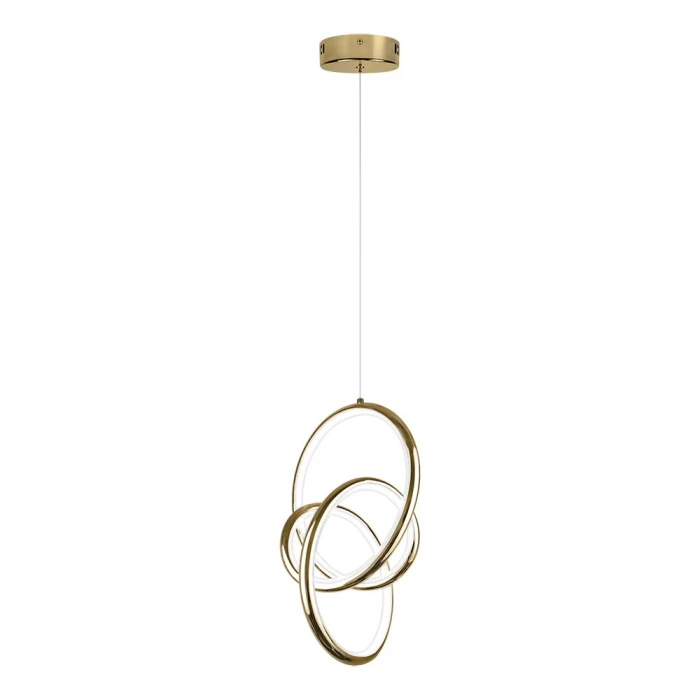Pendente De Led Onda 325mm 24W 4100K Dourado Blumenau