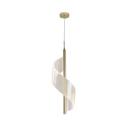 Pendente De Led Ruban 9W 3000K 1Mod Dourado Fosco Novo