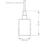 Pendente Dot Metal Rock Ouro 1XE27 Taschibra Novo