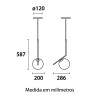 Pendente Dubai linha 25w 1x G9 Bivolt Preto Blumenau