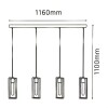 Pendente Eglo Littleton E27 4X 60W Bivolt 49475