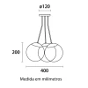 Pendente Globb Dourado 3 Globos Vidro Leitoso E27 60W Bivolt Pendente Globb Dourado 3 Globos Vidro Leitoso E27 60W Bivolt