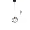 Pendente Gradeado Cor Preto 1 Lâmpada E27 D11164 MBDecor