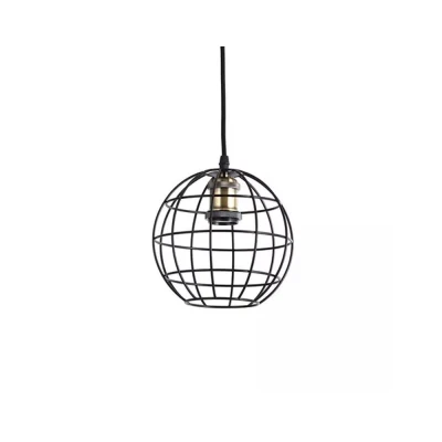 Pendente Gradeado Cor Preto 1 Lâmpada E27 D11164 MBDecor