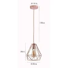 Pendente Gradeado Timan Cor Cobre Mod 2066 Nordecor Novo