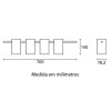 Pendente Kina Light Cabo PP 4XG9 Preto Blumenau