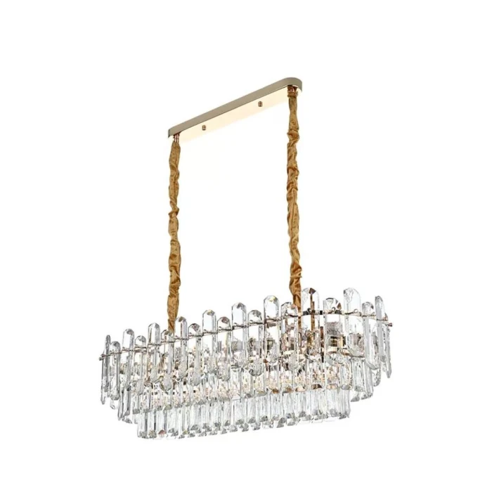 Pendente Koine Cristal 12x E14 Cor Ouro Brilho 2910 Nordecor