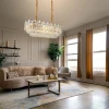 Pendente Koine Cristal 12x E14 Cor Ouro Brilho 2910 Nordecor