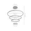 Pendente LED Ankaa 96W 3000K Dourado PL-9808 Astraled