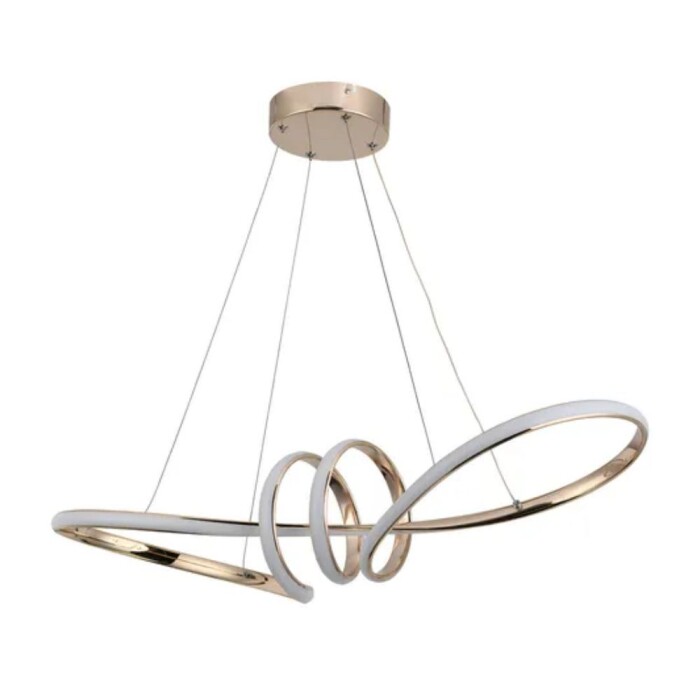 Pendente Led 45W 3 Tons De Luz Moderno Dourado Nitrolux