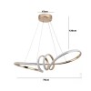 Pendente Led 45W 3 Tons De Luz Moderno Dourado Nitrolux