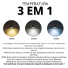Pendente Led 45W 3 Tons De Luz Moderno Dourado Nitrolux