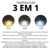 Pendente Led 45W 3 Tons De Luz Moderno Dourado Nitrolux
