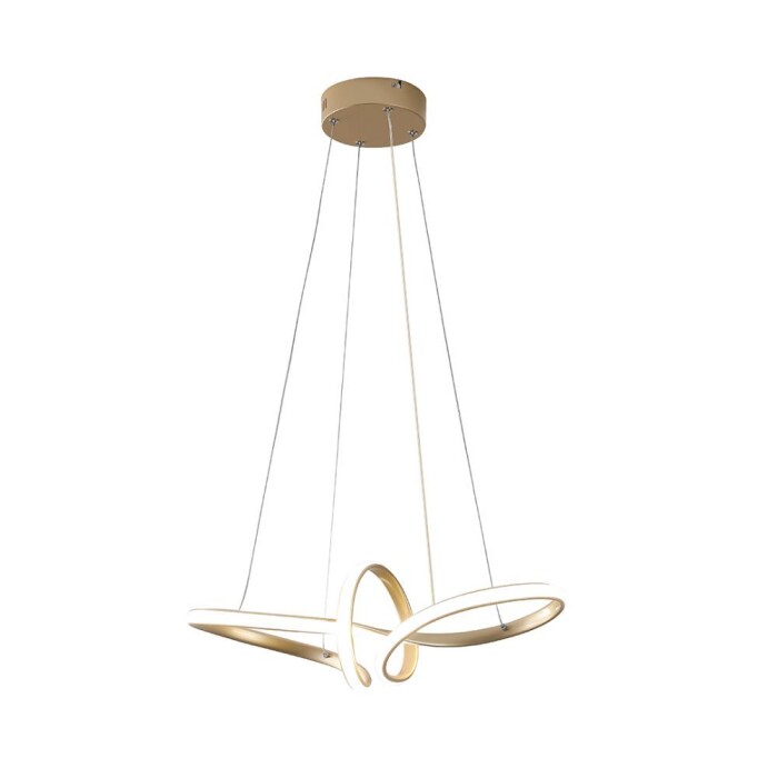 Pendente Led Dourado 35W 3 Tons De Luz Moderno Nitrolux
