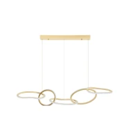 Pendente Led Elo Long 67W 3 Tons De Luz Dourado G-Light