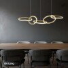 Pendente Led Elo Long 67W 3 Tons De Luz Dourado G-Light