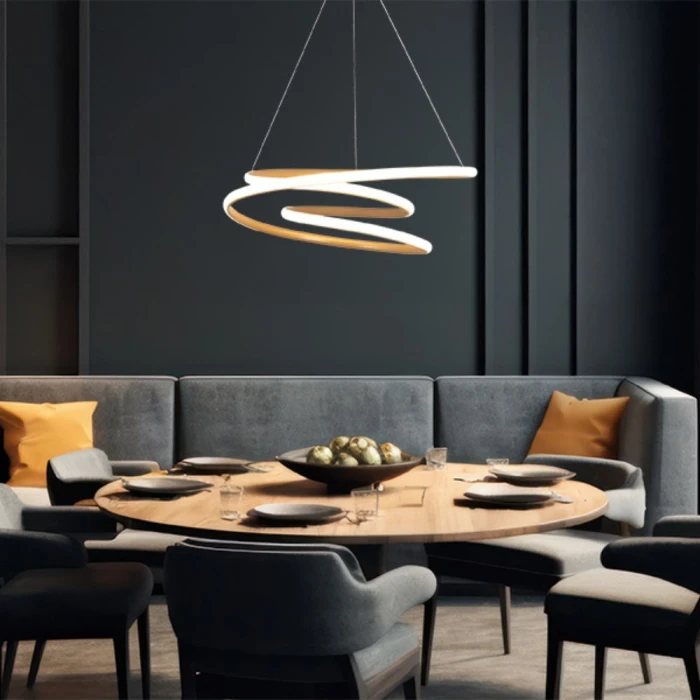 Pendente Led Girona 50w 3000k Ouro Taschibra