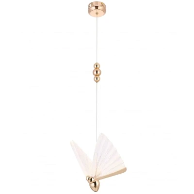 Pendente Led Honen Borboleta Dourado 6W 3000K Nordecor