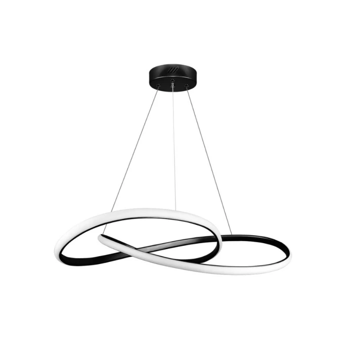 Pendente Led Laço 36W 3000K Preto Moderno Bivolt Blumenau