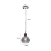 Pendente Led Lasi 1x E27 Vidro Fumê 100/240V Nordecor 2425