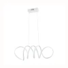 Pendente Led Lire 58W 3000K 27x70cm Cor Branco 2136 Nordecor