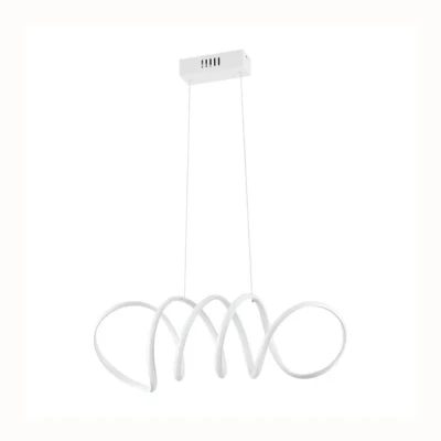 Pendente Led Lire 58W 3000K 27x70cm Cor Branco 2136 Nordecor