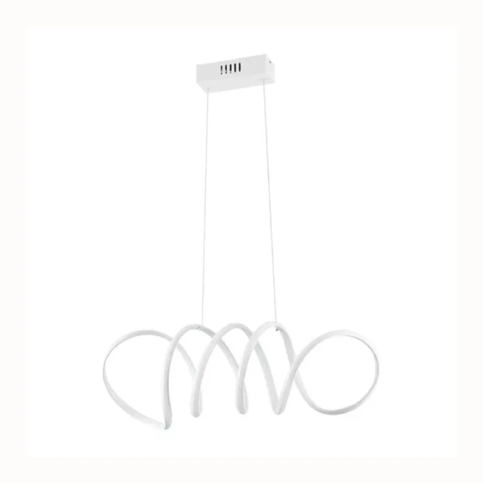 Pendente Led Lire 58W 3000K 27x70cm Cor Branco 2136 Nordecor