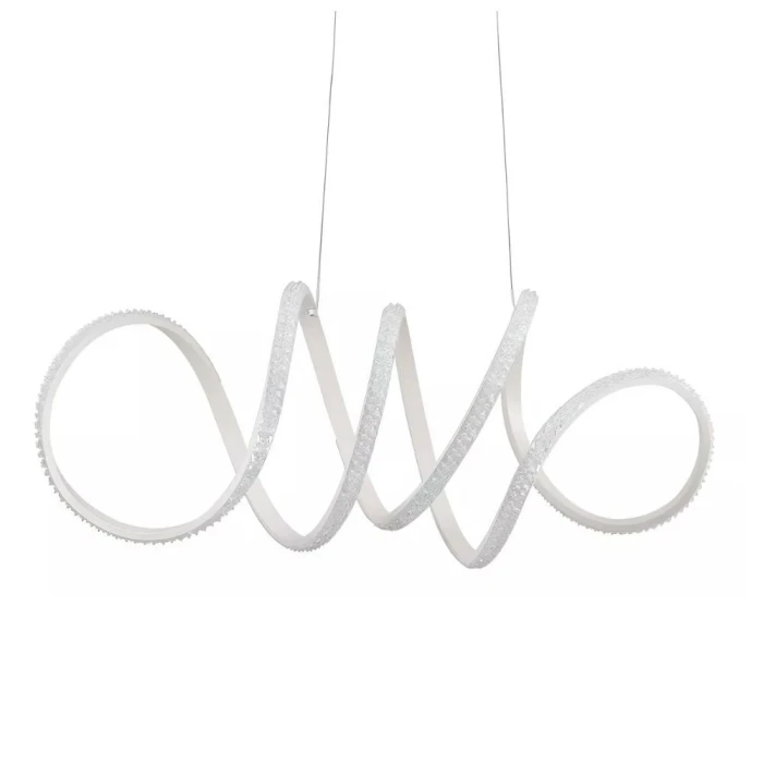 Pendente Led Lire Cristal 58W 3000K Cor Branco Nordecor 2321