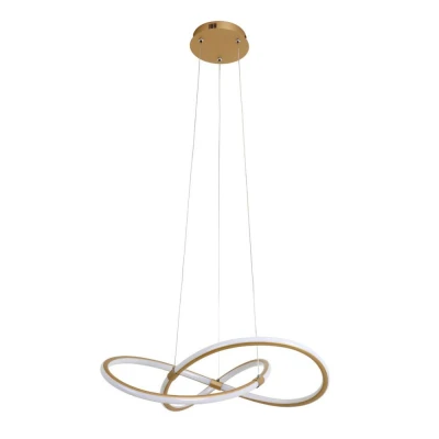 Pendente Led Moderno 40W 4000K Dourado Lp-018 Nitrolux