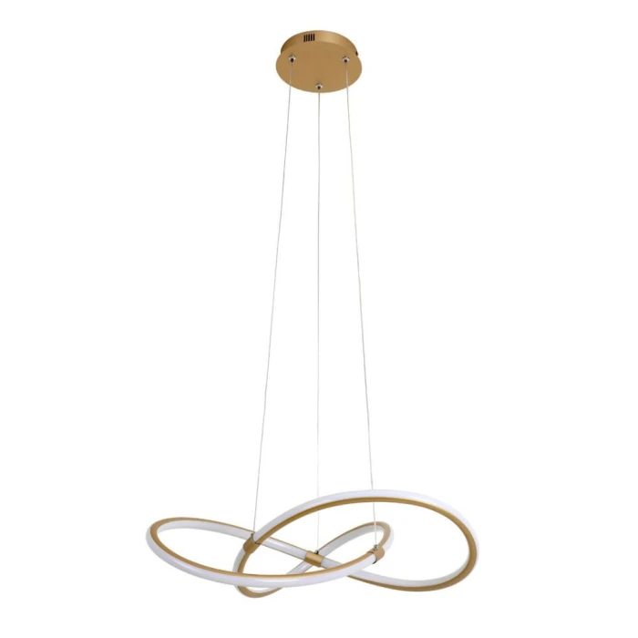 Pendente Led Moderno 40W 4000K Dourado Lp-018 Nitrolux