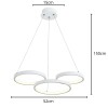 Pendente Led Naida 48W 3000K Branco Pl-9835 Astraled