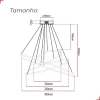 Pendente Led Sofia 80W 3000K - 6500K Cor Dourado Avant