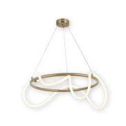 Pendente Led Valentina 80W Com 3 Tons De Luz Dourado Redondo
