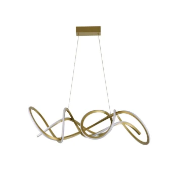 Pendente Led Wyna 79W 3000K Cor Ouro Champagne 2711 Nordecor