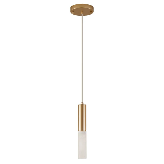 Pendente Led Zana 3W 3000K Cor Ouro Champagne De Marmore