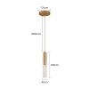 Pendente Led Zana 3W 3000K Cor Ouro Champagne De Marmore
