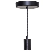 Pendente Metallum Preto 1xE27 C/ Canopla e cabo preto Pendente Metallum Preto 1xE27 C/ Canopla e cabo preto