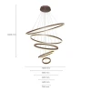 Pendente Moderno Led 140W 3500K Marrom Lp-801m Nitrolux