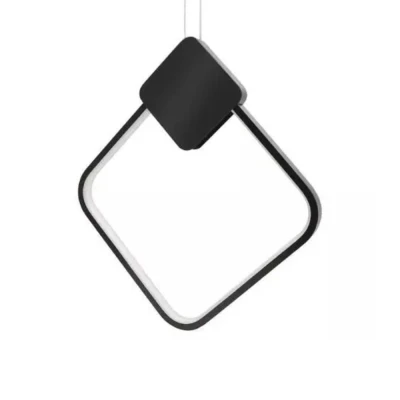 Pendente Moderno Minimalista Losango 13W 3000K Preto