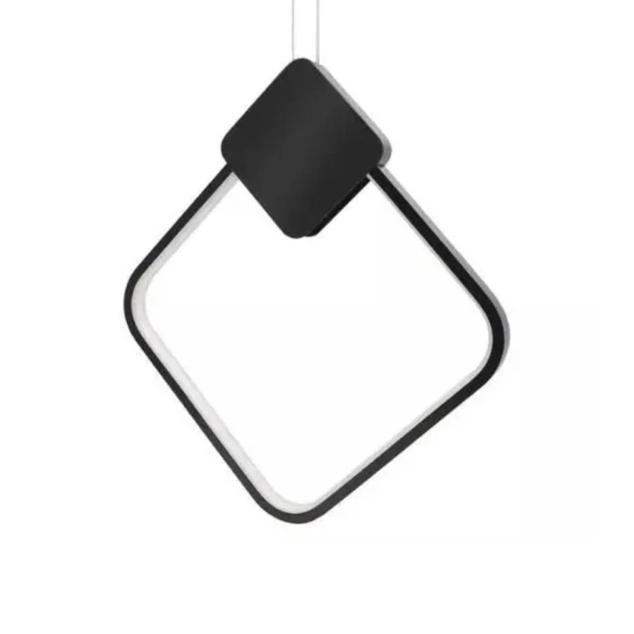 Pendente Moderno Minimalista Losango 13W 3000K Preto