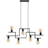 Pendente Candeeiro Fembard Preto 7X E27 Eglo Bivolt