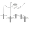 Pendente Moderno vintage Trevo Aranha Branco 5x 60W Bivolt