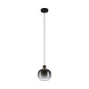 Pendente Oilella Moderno 1x E27 Ip20 Vidro Preto 220V Eglo